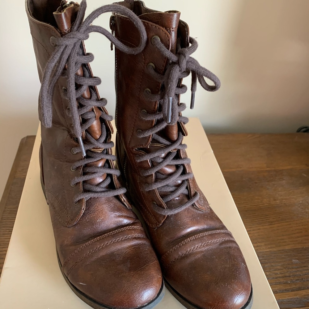 Mossimo Brown Combat Boots - Picture 5 of 6